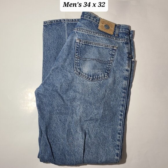 Vtg 90s Tommy Hilfiger Traditional Classic Denim Jeans Size 34 x 32 Made/USA - Picture 1 of 10